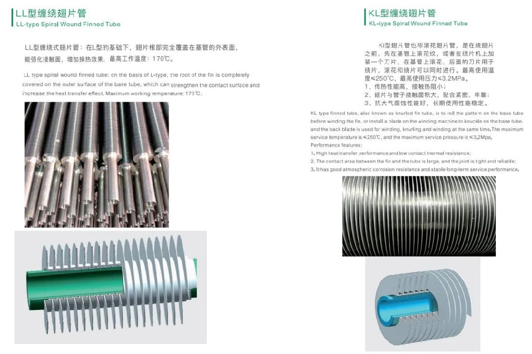 Al1060 Extruded Type Spiral Aluminum Steel Finned Tube Serrated Fin Tube